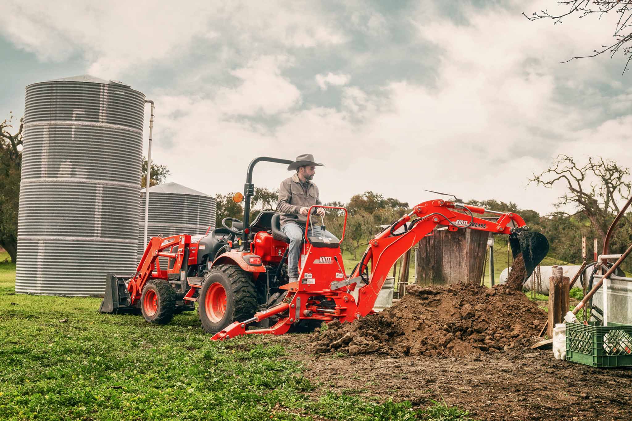 Kioti moving dirt